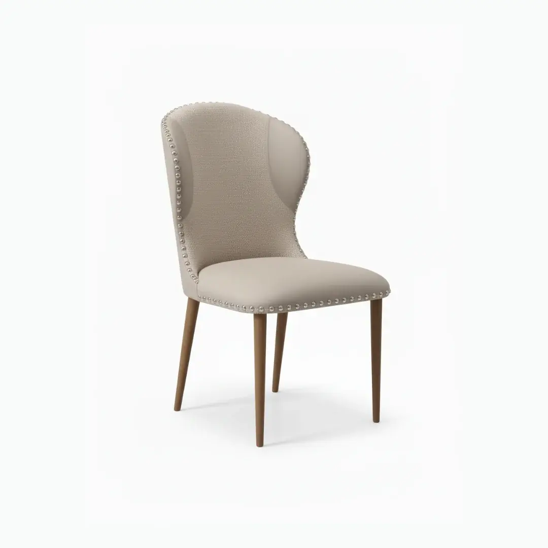Grey Cushioned Dining Chair